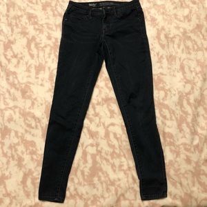 Mossimo Mid-Rise Denim Legging Size 2 Dark Blue